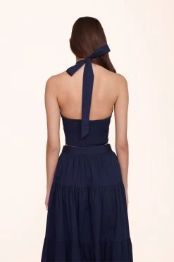 SMOCKED KAI TOP | NAVY -fashion 007 220915 Staud Resort Ecom 00187 web 1