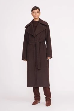 CARVER COAT | DARK CHOCOLATE -fashion 035 230605 Staud Fall Ecom 01201 web