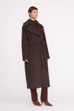 CARVER COAT | DARK CHOCOLATE -fashion 035 230605 Staud Fall Ecom 01219 web