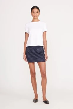 ANNETTE SKIRT | NAVY PINSTRIPE -fashion 063 230516 Staud Fall Ecom 03245 web