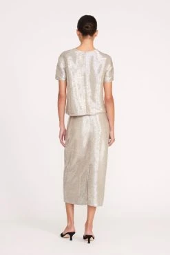 INGRID TOP | SILVER 11 INGRID TOP | SILVER -fashion 11 INGRID TOP TULIP SKIRT SILVER 0181 web
