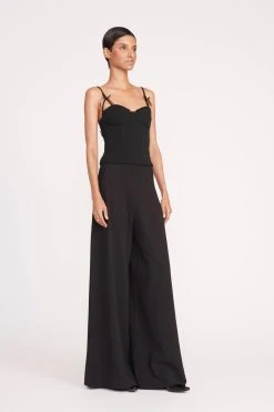 GEORGINA TOP | BLACK -fashion 179 GEORGINA TOP BLACK CALEB PANT 0649 web