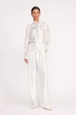 MARYN TOP | SILVER -fashion 214 MARYN TOP SILVER LUISA PANT SILVER 0530 web