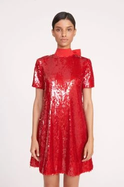 MINI ILANA DRESS | POINSETTIA SEQUINS -fashion 226 MINI ILANA SEQUIN POINSETTIA 0417 web