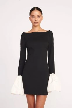 HAWTHORNE DRESS | BLACK IVORY -fashion 276 HAWTHORNE DRESS BLACK IVORY 0396 web