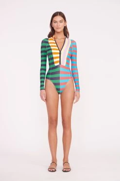 AMALIA RASH GUARD | CABANA STRIPE MULTI