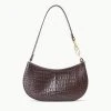 BRADY SHOULDER BAG | ESPRESSO CROC EMBOSSED -fashion BRADY ESPRESSO