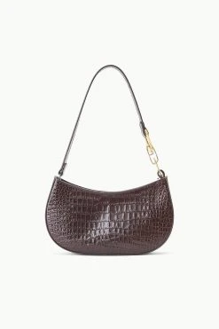 BRADY SHOULDER BAG | ESPRESSO CROC EMBOSSED