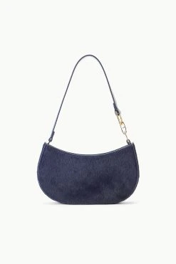 BRADY SHOULDER BAG | NAVY HAIRCALF