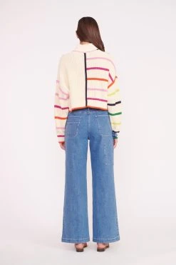 CROPPED HAMPTON SWEATER | CREAM RAINBOW MULTI -fashion CROPPED HAMPTON CREME RAINBOW MULTI 01622 web