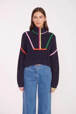 CROPPED HAMPTON SWEATER | NAVY MULTI -fashion CROPPED HAMPTON NAVY MULTI 01560 web