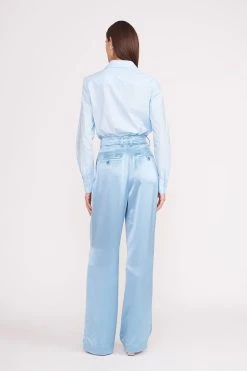 LUISA PANT | FRENCH BLUE SATIN -fashion Copyof013 230601 Staud Fall Ecom 00988 web
