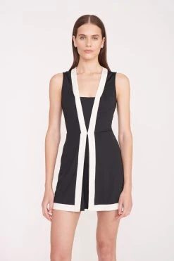 CROSS-COURT DRESS | BLACK IVORY 10 CROSS-COURT DRESS | BLACK IVORY -fashion Cross Court Dress Ivory Black 029 01597 web