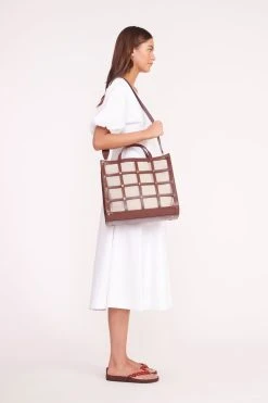 EMMA TOTE | MAHOGANY NATURAL -fashion FINLEY DRESS WHITE ANDRE SLIDE CLOVE CORAL 01567 web