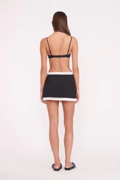 GRETCHEN COVERUP WRAP SKIRT | BLACK WHITE -fashion JO BALCONETTE GRETCHEN SKIRT BLACK WHITE 00450 web