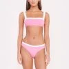LIV BIKINI TOP | CORAL PINK WHITE -fashion LIV BIKINI TOP GEMMA BOTTOM pink