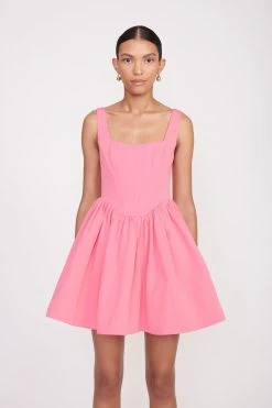 LANDSCAPE DRESS | CORAL PINK -fashion Landscape Dress Coral Pink 00484 web