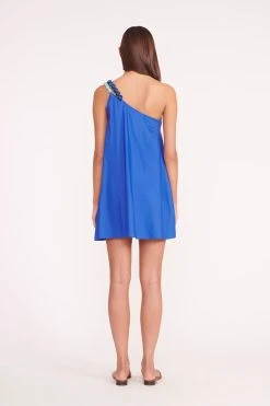 MINI MASON DRESS | LAPIS -fashion MINI MASON DRESS LAPIS CASPIAN SLIDE TAN 02120 web