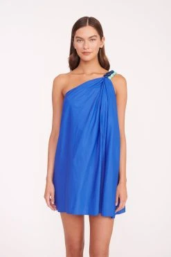 MINI MASON DRESS | LAPIS -fashion MINI MASON DRESS LAPIS CASPIAN SLIDE TAN 02132 web