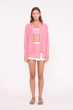 MIRIAM COVERUP TOP | CORAL PINK -fashion MIRIAM TOP LIV TOP GRETCHEN SKIRT CORAL PINK 01085 web