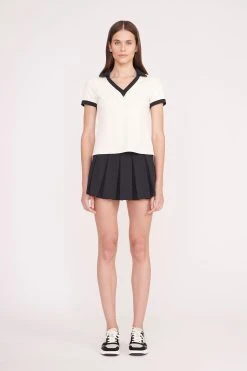 VOLLEY TOP | IVORY BLACK -fashion PickleBall 011 00662 edit web