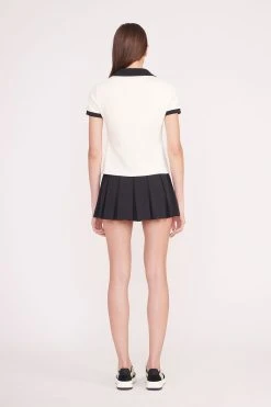 VOLLEY TOP | IVORY BLACK -fashion PickleBall 011 00674 edit web