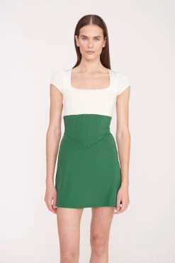 BACKSPIN DRESS | COURT GREEN IVORY -fashion PickleBall 024 01350 web