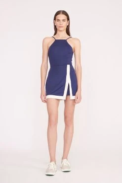 TOP SPIN DRESS | NAVY IVORY