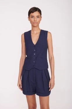 LUISA SHORT | NAVY SUITING -fashion Pre Fall 022 00683 web 1