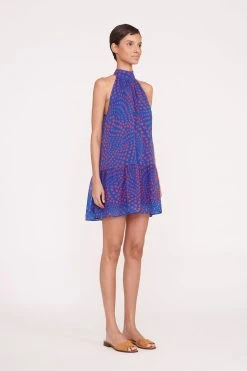 MARLOWE DRESS | LAPIS WAVY DOT 9 MARLOWE DRESS | LAPIS WAVY DOT -fashion Pre Fall 028 00901 web