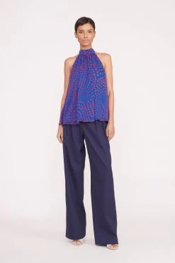 MARLOWE TOP | LAPIS WAVY DOT -fashion Pre Fall 030 00942 web