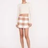 TOUR SKIRT | TOBACCO GINGHAM -fashion Pre Fall 038 01217 web