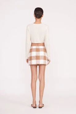 TOUR SKIRT | TOBACCO GINGHAM -fashion Pre Fall 038 01227 web