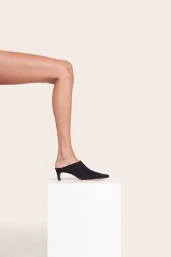 WALLY MULE | BLACK SUEDE -fashion Pre Fall Shoes 01319 web
