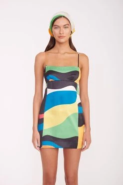 REMINGTON DRESS | MARBLE WAVE -fashion REMINGTON DRESS MARBLE WAVE BRIGITTE MULE BLACK 00178 2 web