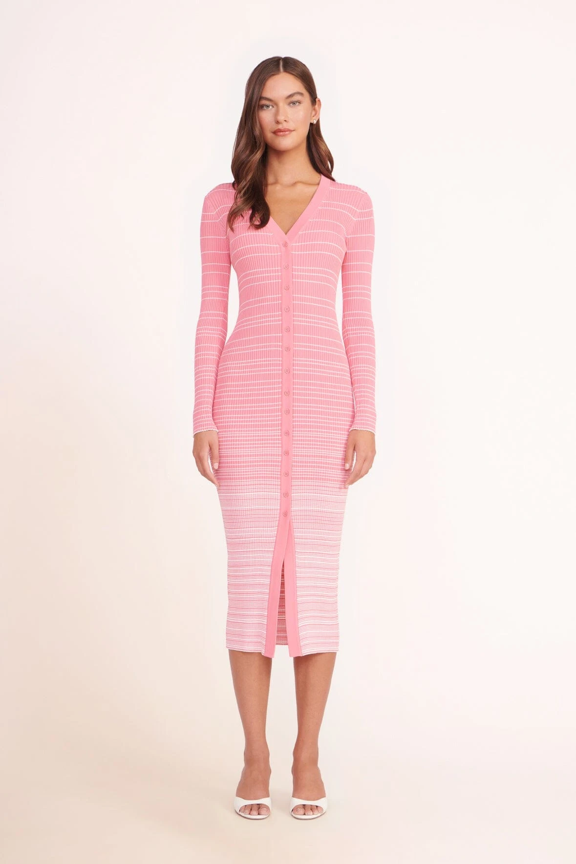 SHOKO SWEATER | CORAL PINK WHITE