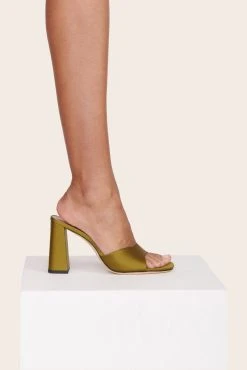 SLOANE HEEL | OLIVE SATIN -fashion SLOANE HEEL OLIVE SATIN 1 web