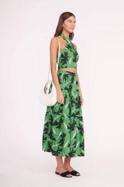 MINI MOON BAG | PAPER -fashion SMOCKED KAI SEA SKIRT GREEN PINWHEEL CASPIAN SLIDE BLACK 00701 2 web