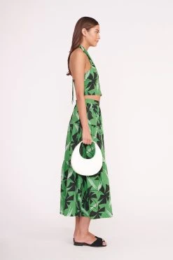 MINI MOON BAG | PAPER -fashion SMOCKED KAI SEA SKIRT GREEN PINWHEEL CASPIAN SLIDE BLACK 00709 2 web