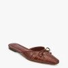 GINA MULE | BROWN CROC EMBOSSED -fashion STAUD GINA BROWN CROC SLIDE 159