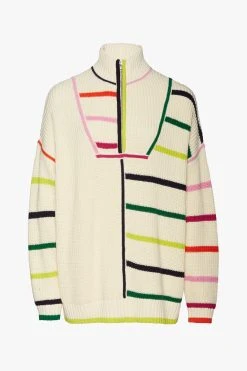 HAMPTON SWEATER | CREME RAINBOW MULTI -fashion STAUD HAMPTON SWEATER CREAM RAINBOW MULTI SPRING ECOM 22 3