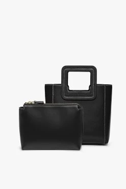 MINI SHIRLEY LEATHER BAG | BLACK -fashion STAUD MINI SHIRLEY BAG BLACK FALL19 2