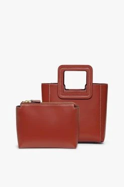 MINI SHIRLEY LEATHER BAG | COGNAC -fashion STAUD MINI SHIRLEY BAG COGNAC FALL19 2