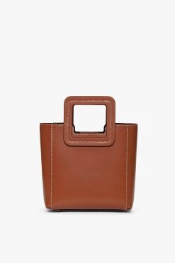 MINI SHIRLEY LEATHER BAG | SADDLE -fashion STAUD MINI SHIRLEY BAG SADDLE FALL19 1