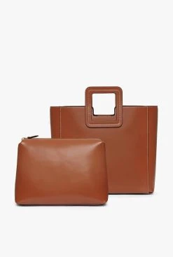 SHIRLEY LEATHER BAG | SADDLE -fashion STAUD SHIRLEY BAG SADDLE FALL19 2