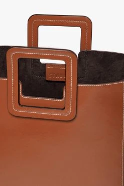SHIRLEY LEATHER BAG | SADDLE -fashion STAUD SHIRLEY BAG SADDLE FALL19 5