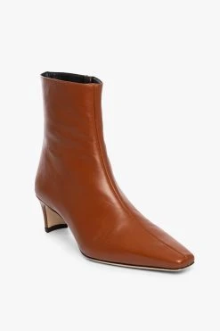 WALLY ANKLE BOOT | TAN -fashion STAUD WALLY ANKLE BOOT TAN NAPPA FALL ECOM 21 1