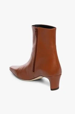 WALLY ANKLE BOOT | TAN -fashion STAUD WALLY ANKLE BOOT TAN NAPPA FALL ECOM 21 2