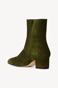 AIMEE SHORT BOOT | OLIVE SUEDE -fashion STAUD AIMEE SHORT BOOT OLIVE FALL 22 ECOM 3