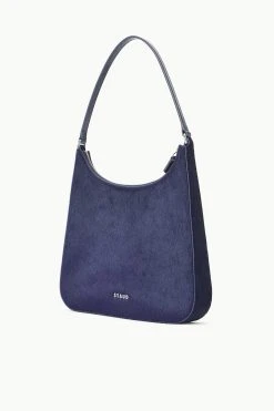 ALEC BAG | NAVY HAIRCALF -fashion STAUD ALEC BAG NAVY FALL 23 ECOM 2